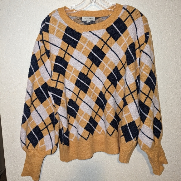 Free Assembly Adult Knit Sweater Extra Large XL Pull Over Orange Light Academia - Picture 9 of 12